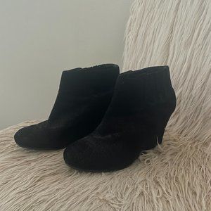 Charlotte Russe black suede booties (Size 7)